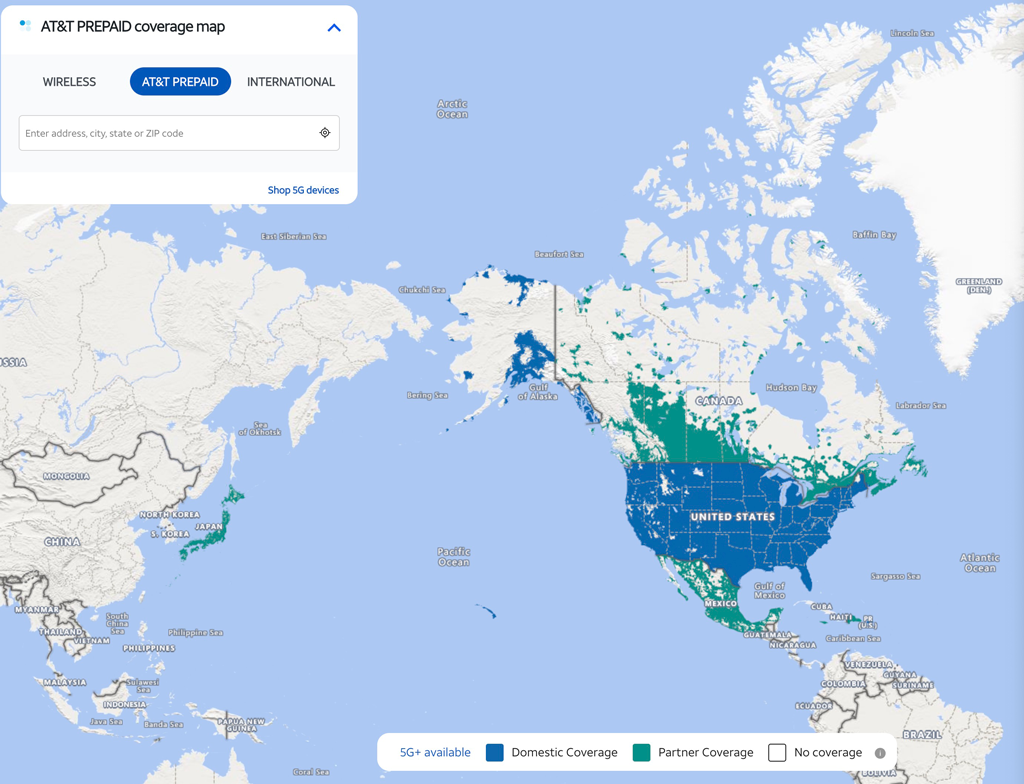 USA, Canada & Mexico Prepaid Travel eSIM Card - AT&T